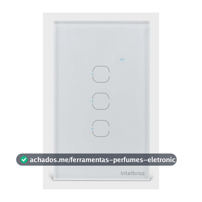 Interruptor Inteligente Touch WI-FI 3 Teclas EIW 1003 Branco Intelbras