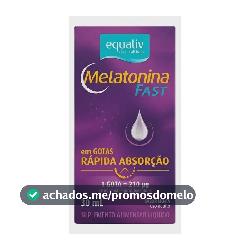 Melatonina Fast 30ml (210mcg) Equaliv Sabor Menta