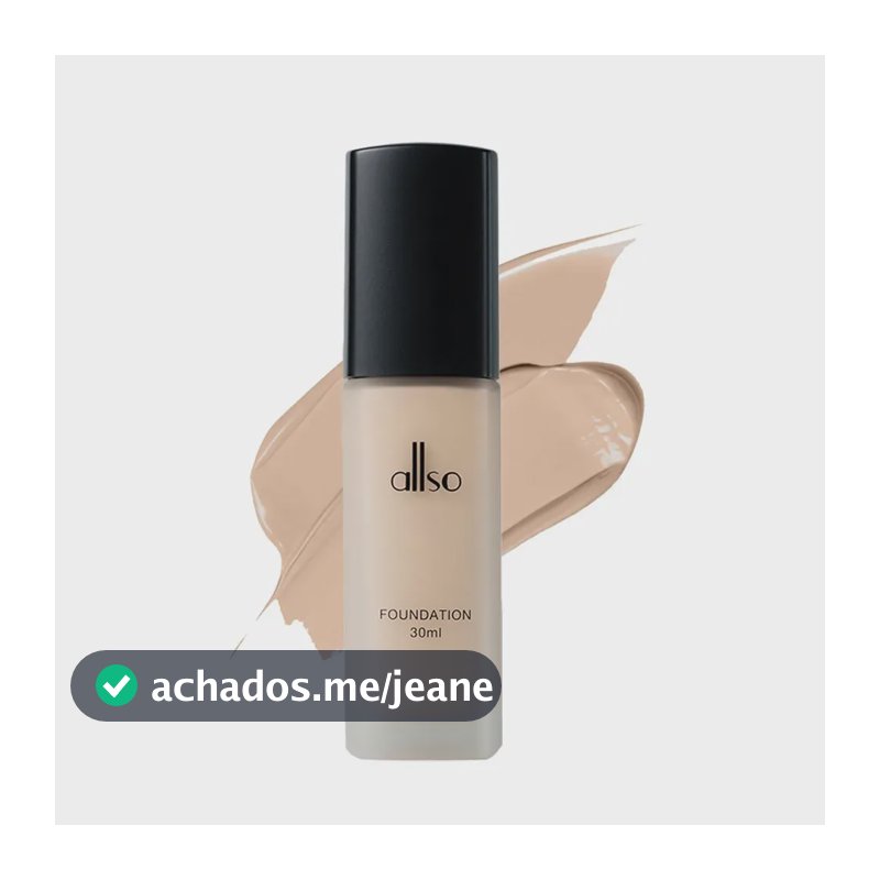 Base Líquida Matte Facial Allso Honey Peach Alta Cobertura Longa Duração Sem Cravar Sem Oleosidade Toque Aveludado Acabamento Natural Sem Poros Pele Macia Respira Long Lasting High Coverage 30ml