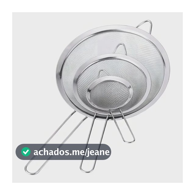 Jogo 3 Peneiras P M G Em Casa Tem Aço Inox Luxo Utensílios De Cozinha