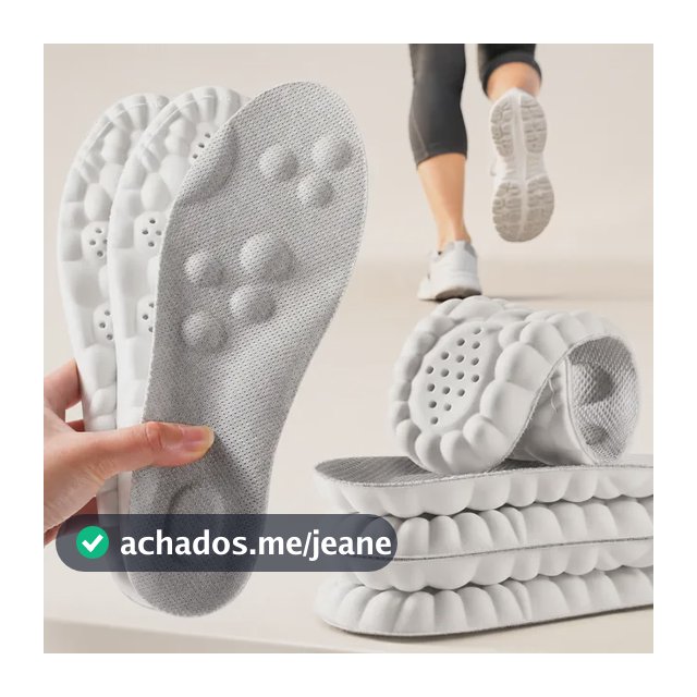Palmilha Ortopédica 4d Ultra Conforto Para Tênis E Sapatos