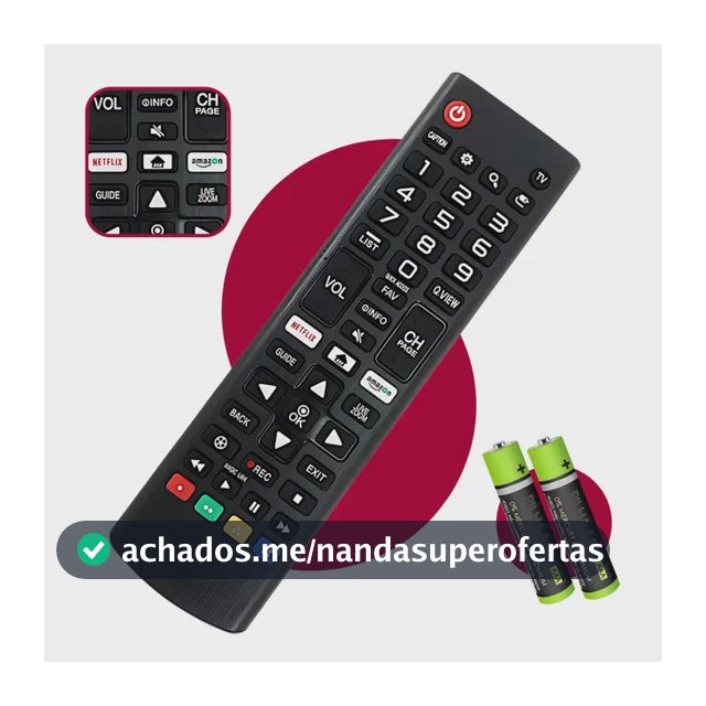 Controle Remoto Para LG Universal Tv Smart Led Preto