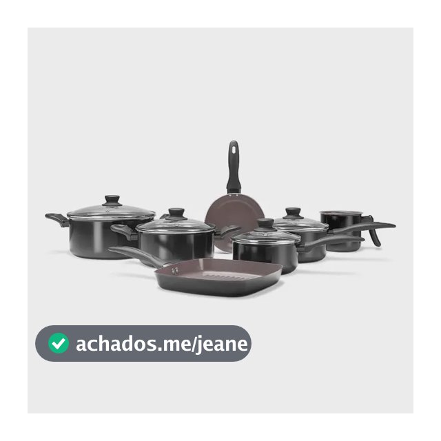 Jogo De Panelas Brinox Ceramic Life Easy 7 Peças Preto