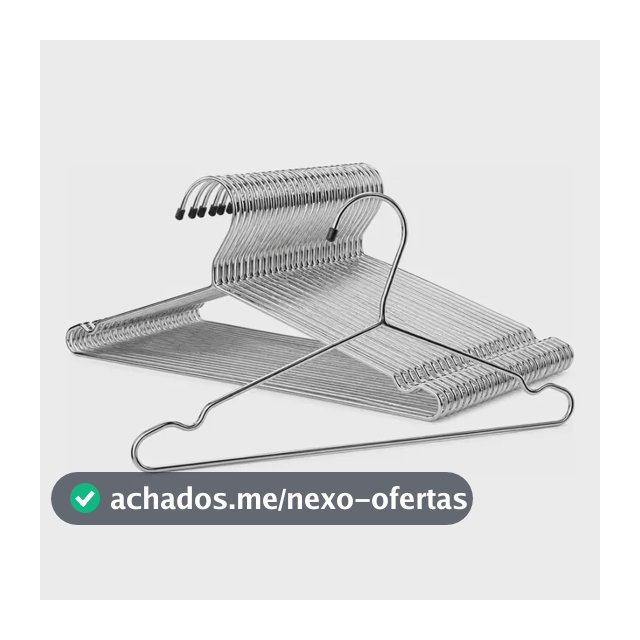 30 Cabides Luxo Executivo Cava De Ferro Cromado promoção