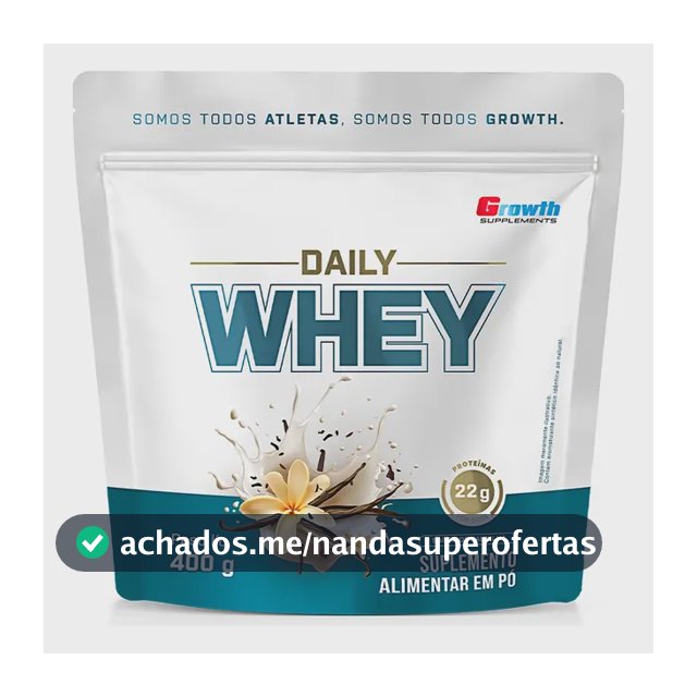 Daily Whey Protein 400g Growth Supplements Baunilha