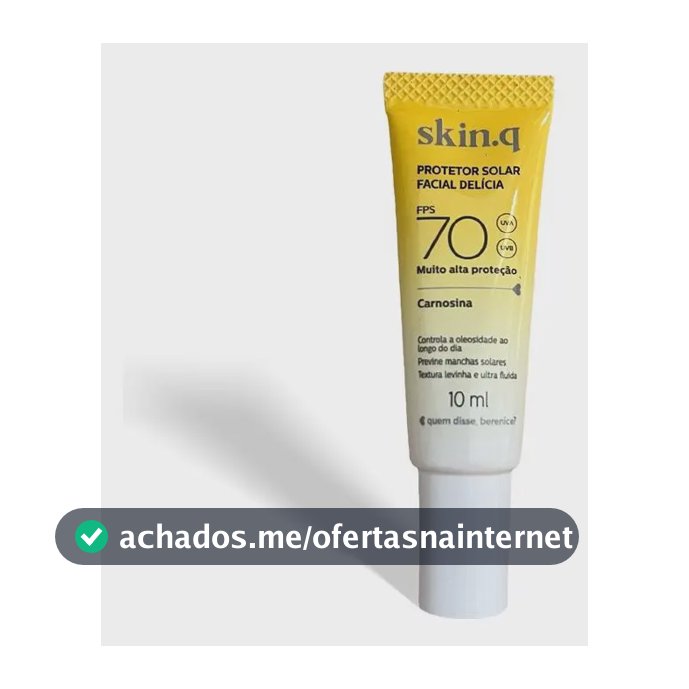 Protetor Solar Facial Delícia Fps 70 Skin.q  10ml
