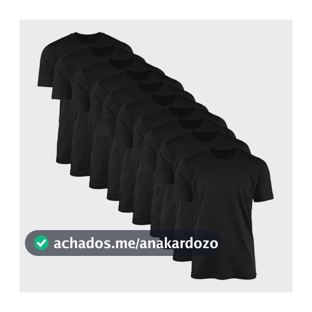 Kit 10 Camisetas Masculina Lisa Básica 100% Algodão