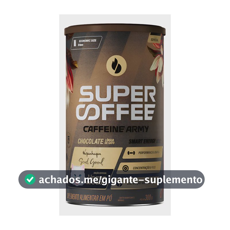 Supercoffee Lingua De Gato Economic Size 380g Caffeine Army Chocolate Ao Leite