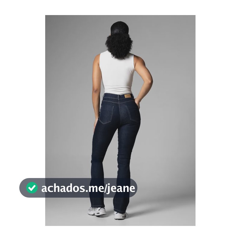 Jeans Sawary Feminina Calca Boot Cut Petit_283992 Índigo Liso 40