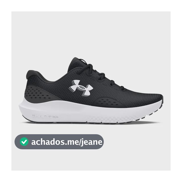 Tênis Masculino Charged Surge 4 Under Armour Khakibase/black/black Liso 39