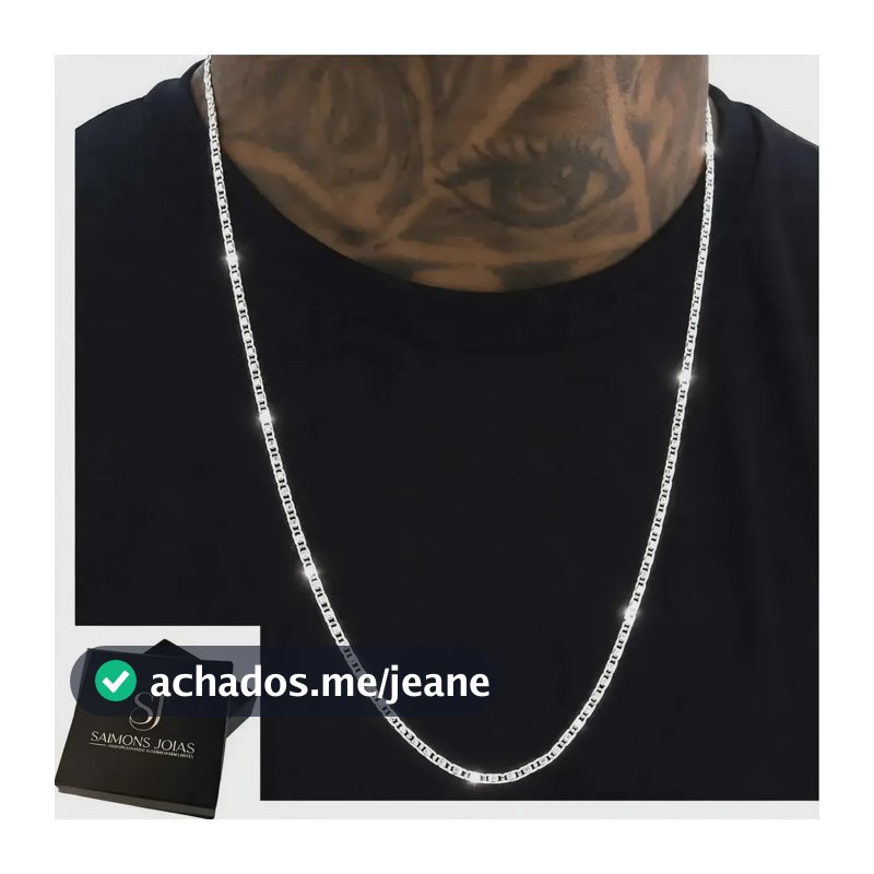 Corrente Cordão Masculino Prata 925+ 1 Ano De Garantia Corrente Prata De 60cm