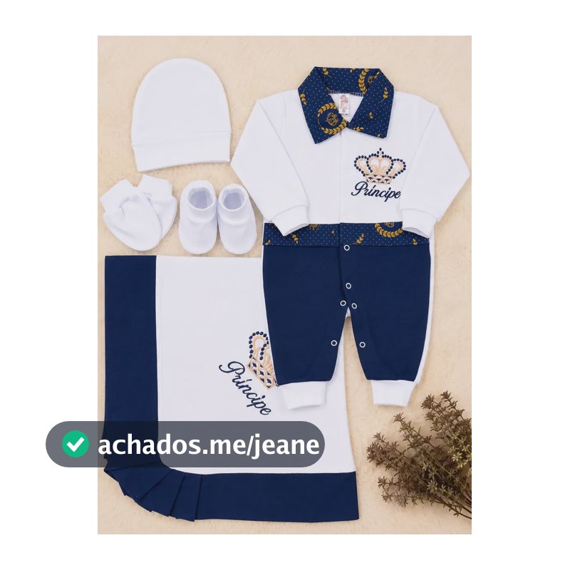 Saida Maternidade Menino Bebe Rn Azul Marinho Com Branco Azul Marinho Com Branco 0-3 M