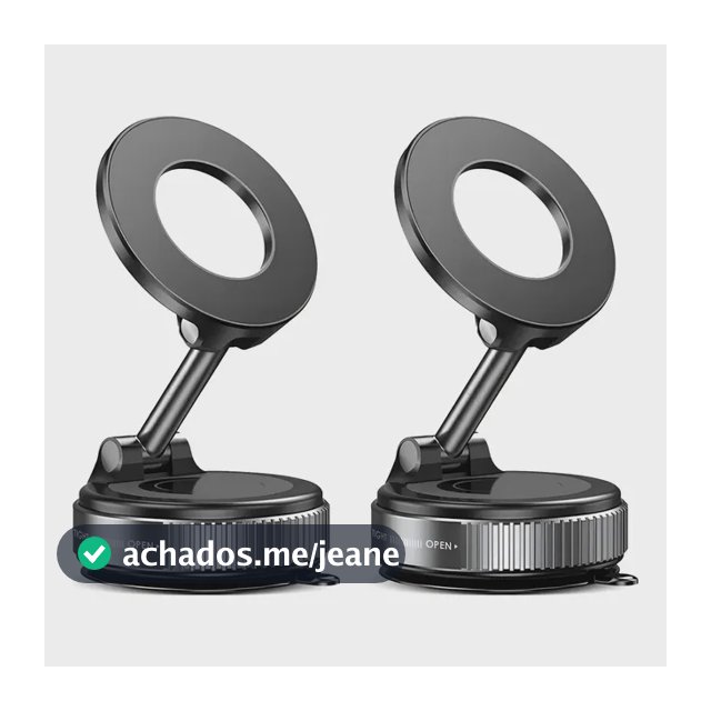 02 Suporte De Celular Para Veicular Gira 360° Dobrável Preto