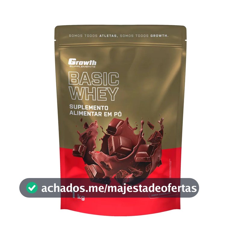 Proteína Growth Supplements Basic Whey em pó sabor Chocolate x 1kg