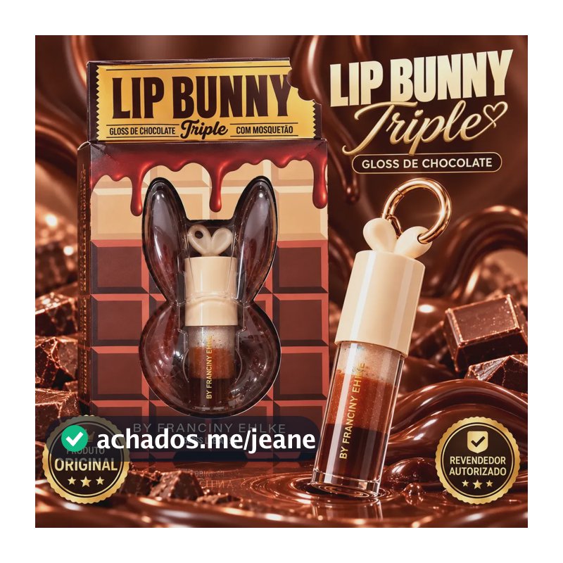 Brilho Labial Franciny Ehlke Lip Gloss Chocolate Mosquetão Chocolate