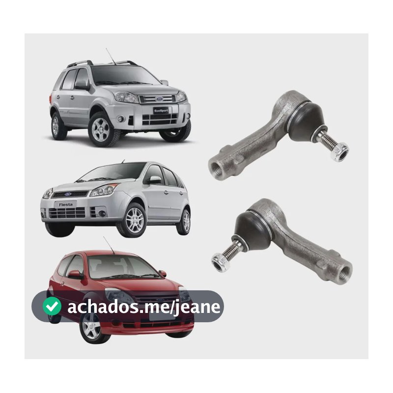 Kit 2 Terminal Direção Ford Fiesta Ecosport Ka 2002 A 2014