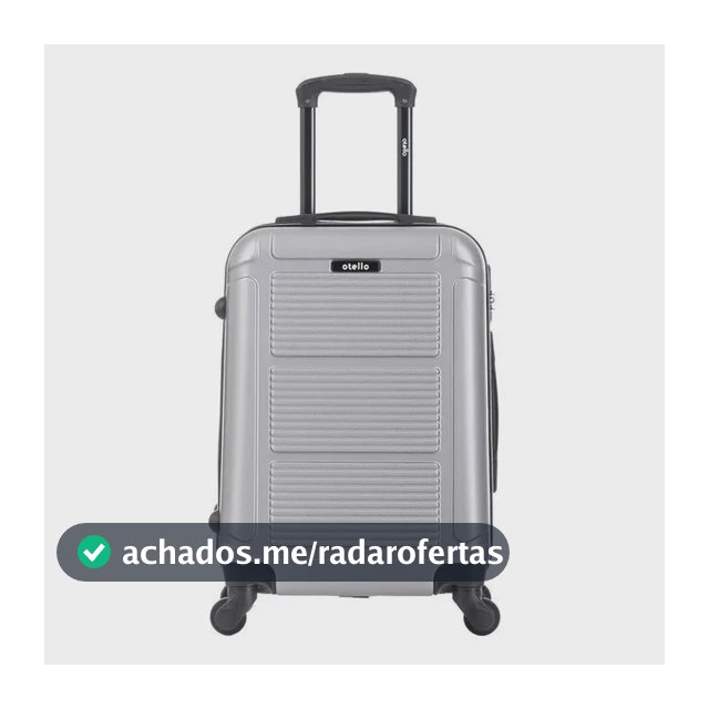 Mala De Bordo Viagem 15kg Rod 360 Cabine Prata