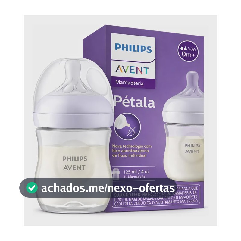 Mamadeira Anti-cólica Pétala Avent 3.0 125ml 0m+ Philips Avent + Livro