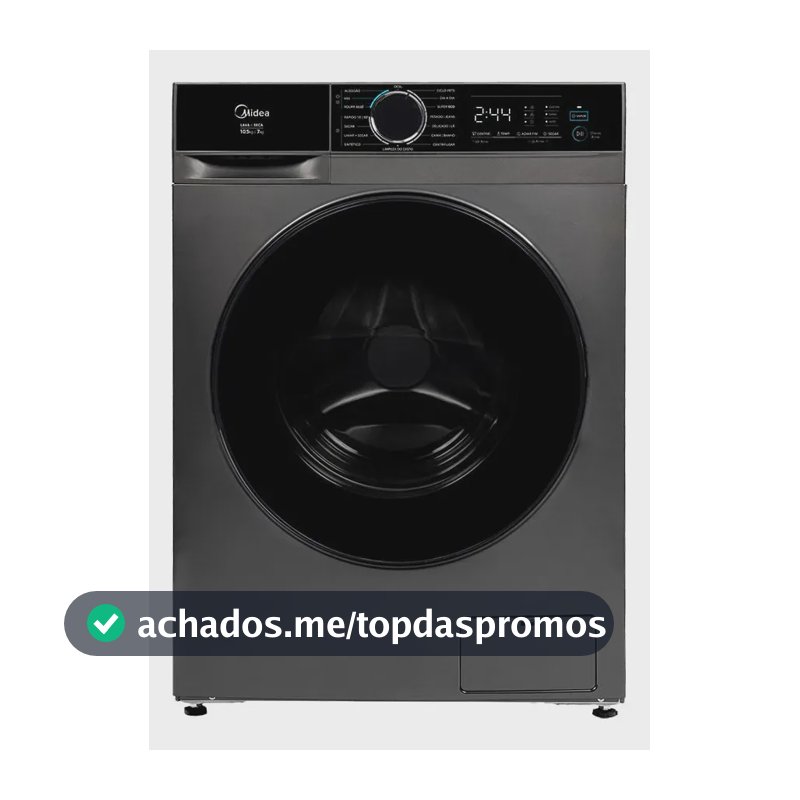 Lava E Seca 10,5kg Titanium Inverter Midea 110v Cinza-escuro