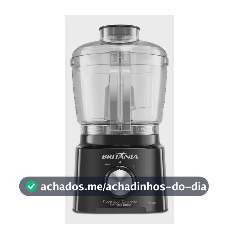 Multiprocessador Britânia BMP900P Turbo com 500 mL e 300 W – Preto