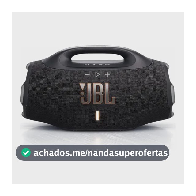 Caixa De Som Jbl Boombox 4 Bluetooth Som 210w Jbl Pro Ai Sound Boost Graves Personalizáveis Bateria De Até 34h Ip68 Áudio Lossless Preta