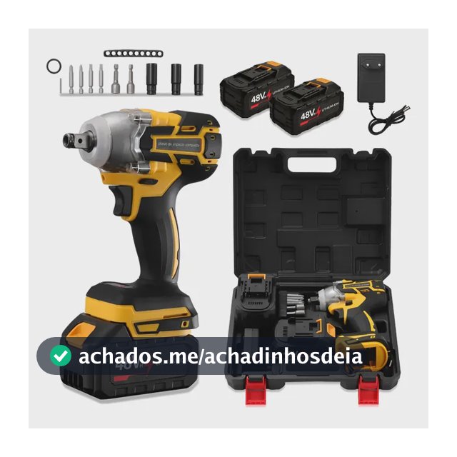 Chave Impacto 48v Dupla Bateria 10 Células Com Maleta