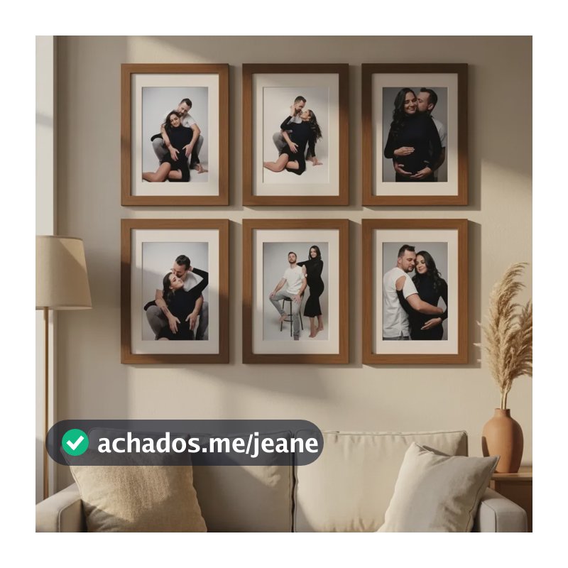 Kit 6 Porta Retrato Grande 24x31 Paspatur Foto 15x21 Premium Cinamomo Moldura Cinamomo