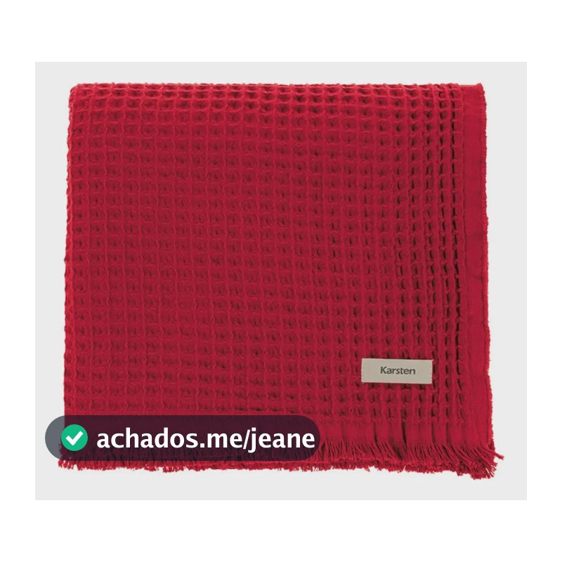 Manta Decorativa Karsten Denver 100% Algodao Cor Vermelho