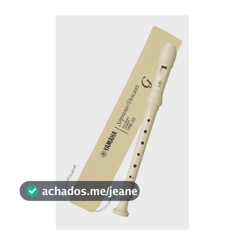 Flauta Doce Yamaha Soprano Germânica Yrs23g cor bege