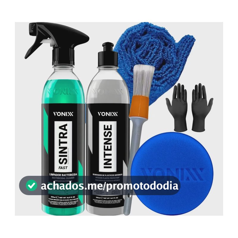 Kit Limpeza Automotiva Interna Vonixx Sintra Fast + Intense 1000ml