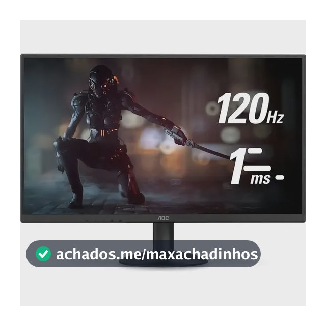 Monitor 27 Aoc Gamer 27b30h3/57, Full Hd, Ips, 120hz, 1ms Cor Preto