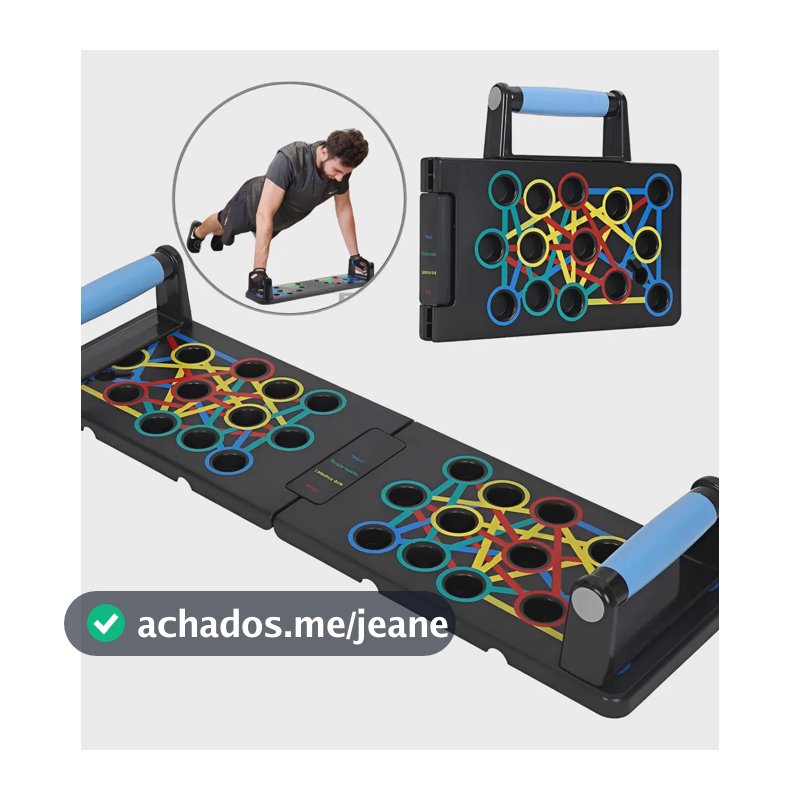 Prancha Flexão 9 Em 1 Exercicios Portátil Dobrável Push Up Adulto Triceps Peito Costas Funcional Calistenia Treino Em Casa