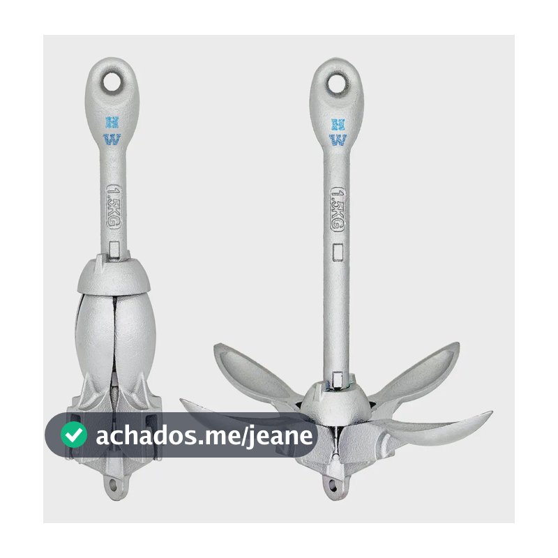 Ancora 2,5kg Folding HW para Caiaque, Barco ou Jet-Ski - Dobravel Compacta Galvanizada á Fogo