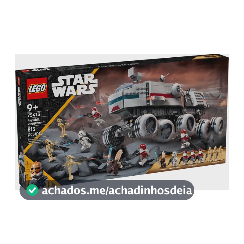 Conjunto de construção star Wars Guerra Dos Clones juggernaut República 75413 com 813 Peças Lego