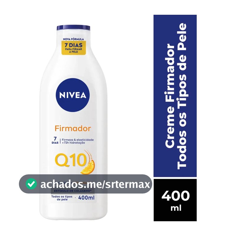 NIVEA Loção Hidratante Firmador Q10 + Vitamina C 400ml, Hidratação Intensa 48h, Pele Firme e Elasticidade, Corporal, Todos os Tipos de Pele