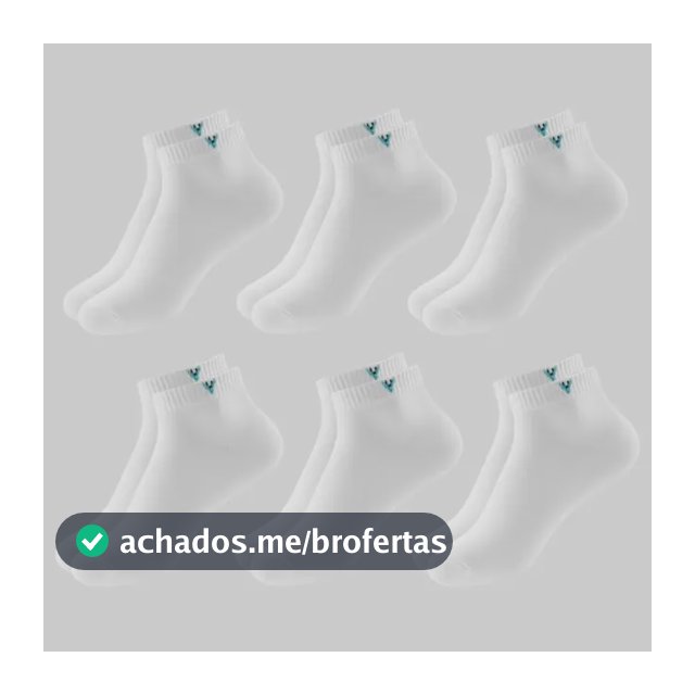 Kit 6 Pares Meias Algodão Vertical Unissex