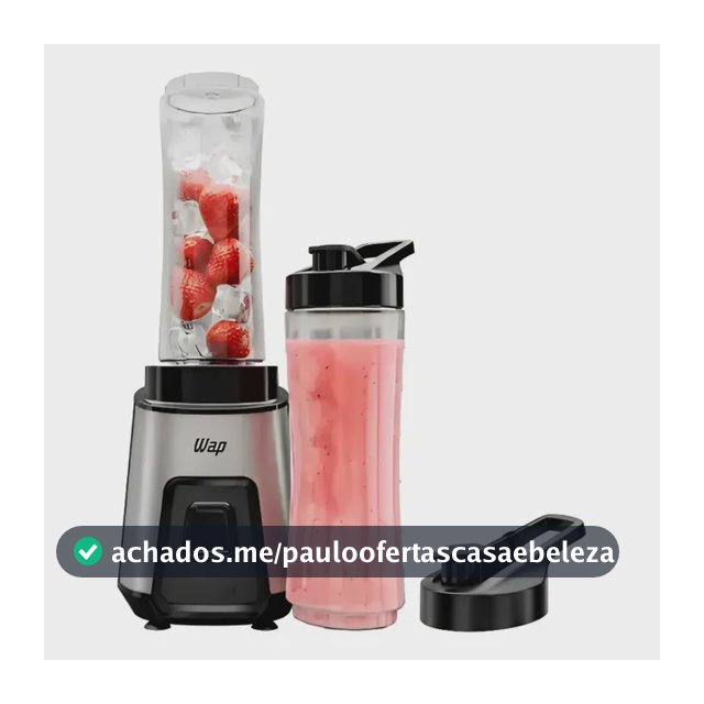 Liquidificador Portátil Wap Blender Go Wbg600 700ml Com 4 Lâminas Em Inox E Trava De Segurança