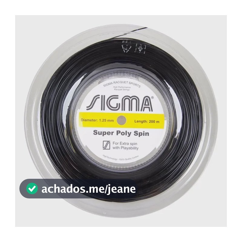 Corda Sigma Super Poly Spin Poliéster 1.25mm Preta 200m