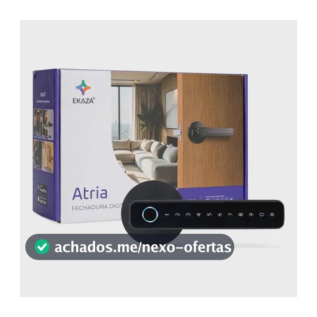 Fechadura Digital Biométrica Inteligente Ekaza Atria Bluetooth Com Senha E App