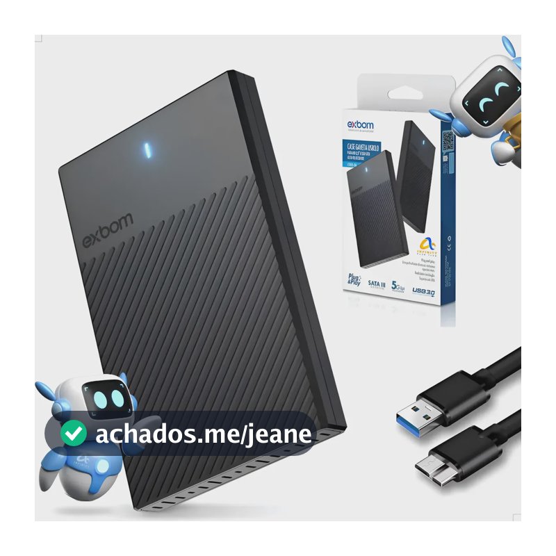 Hd Externo 1000gb (1tb) Portátil Usb 3.0 Para Notebook Pc Ps4 Xbox One Nintendo Ideal Para Jogos E Arquivos Preto