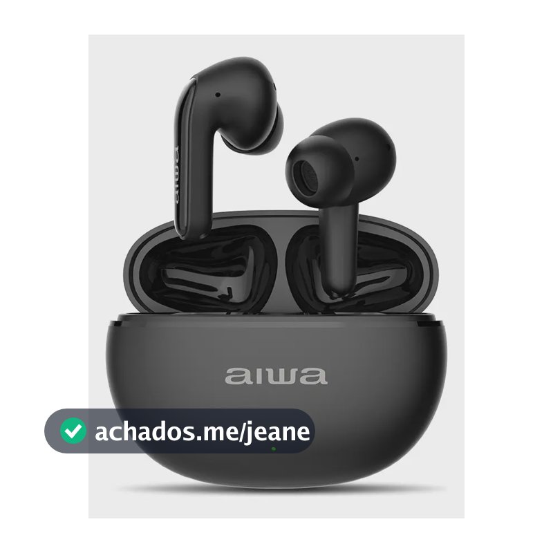 Fone de Ouvido Earbud AIWA EB-01-B Bluetooth IPX5 ANC Modo Ambiente