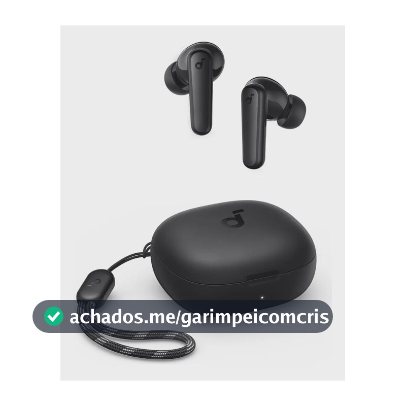 Fone De Ouvido Soundcore by Anker P20i Graves Poderosos e Impactantes Bluetooth 5.3 30H de Reprodução Resistência à Água 2 Mics IA para Chamadas Claras Personalização de Som via App Cor Preto