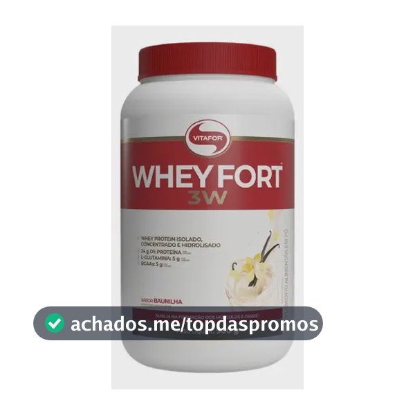 Whey Fort 3w Baunilha 900g Vitafor Baunilha