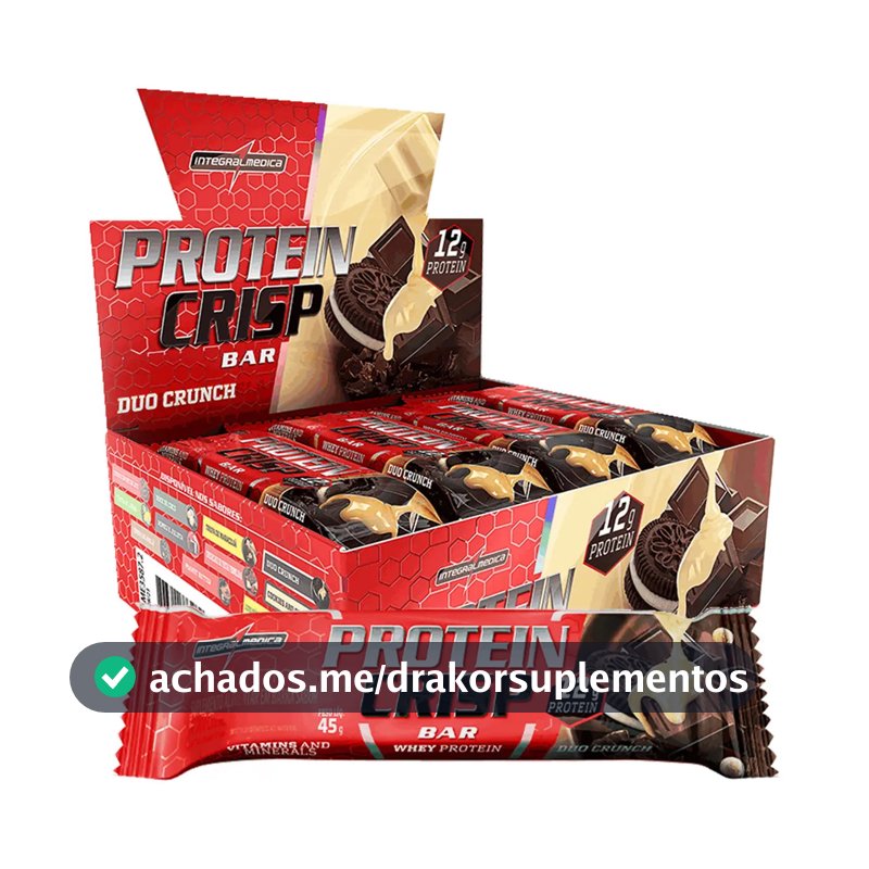 Barra de proteínas Integralmédica Protein Crisp sabor Duo Crunch x 540g 12 un