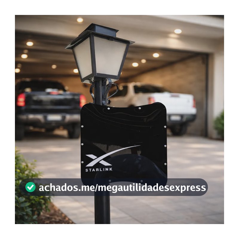 Case Starlink Mini Pvc Exp Imã 66 Ultra Fixação Preto