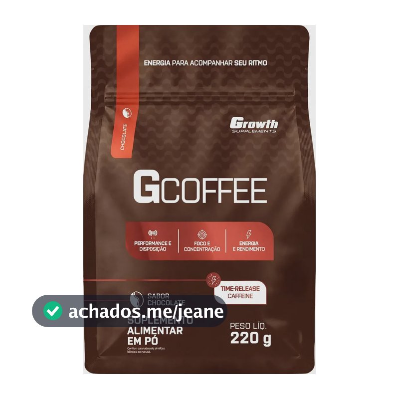 Gcoffee 220g Pouch Growth Supplements - Sabores Variados Chocolate