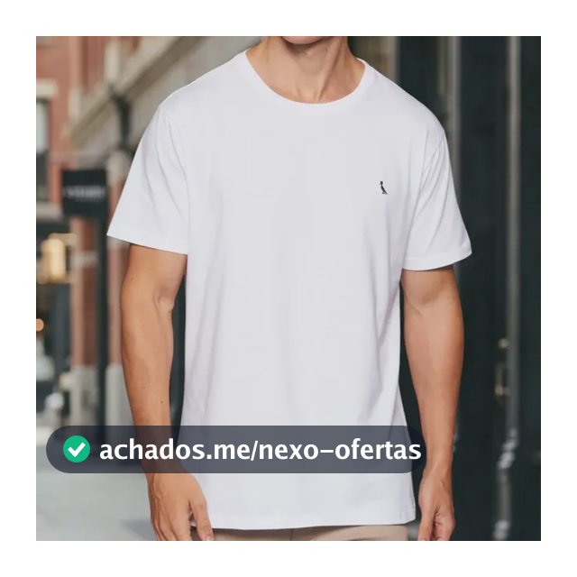 Camiseta Regular Vento Reserva Masculina Branco Liso M