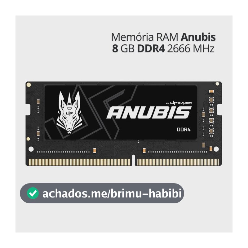 Memória RAM para Notebook 8GB DDR4 2666MHz SO-DIMM - UP Gamer Anubis