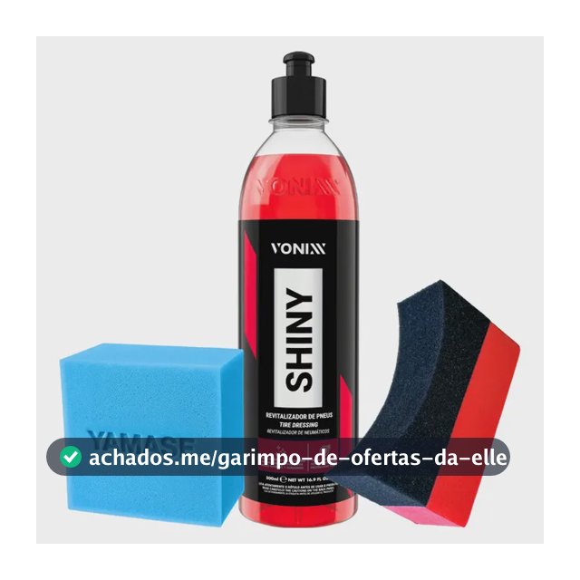 Aplicador Pneu Pretinho Mandala + Revitalizador Shiny Vonixx Azul