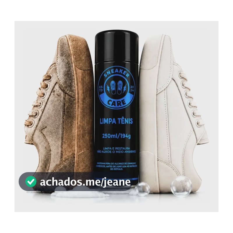 Limpa Tênis Spray Espuma Mágica Limpeza Rápida E Profunda Água